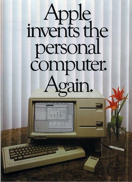 Lisa電腦廣告。蘋果Lisa電腦的第一個(gè)廣告，1983年發(fā)布。