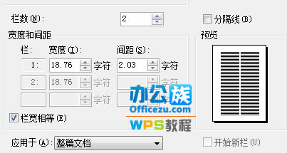 WPS文檔分欄設置，讓排版更完美