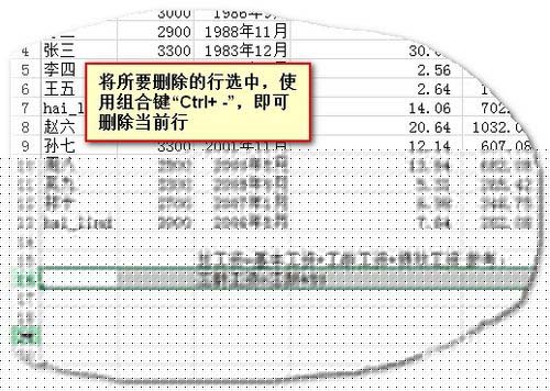 Excel中使用快捷鍵快速刪除行、列、單元格的操作方法
