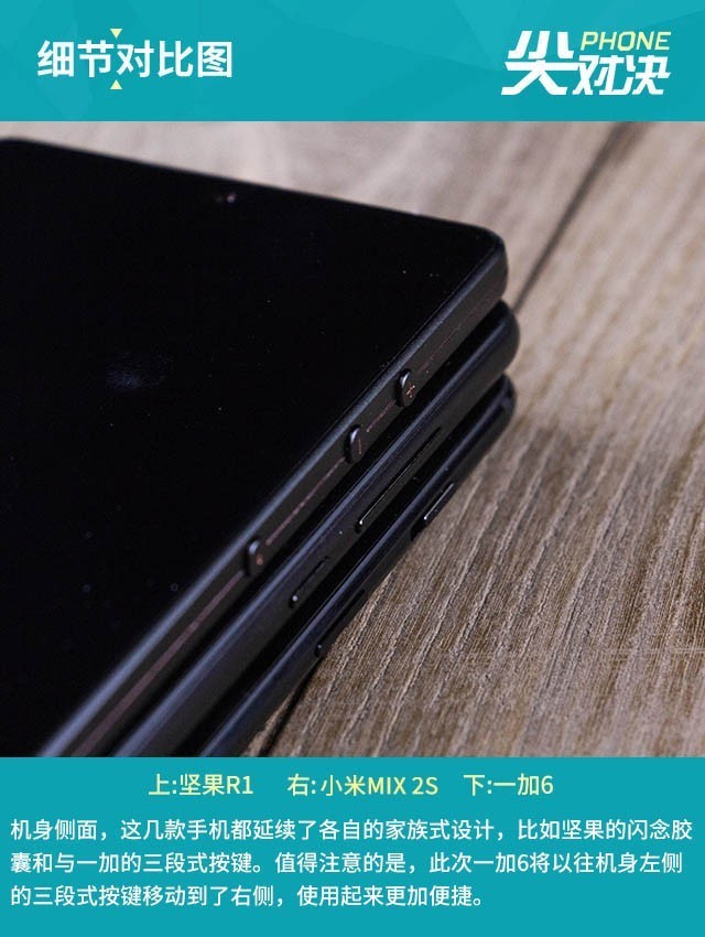 堅果R1、小米MIX2S、一加6對比評測 驍龍845旗艦怎么選？